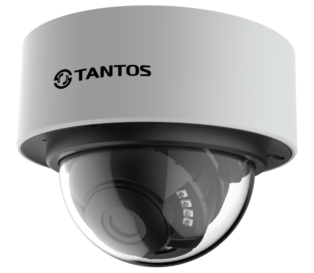 Tantos IP видеокамера уличная купольная антивандальная с ИК подсветкой