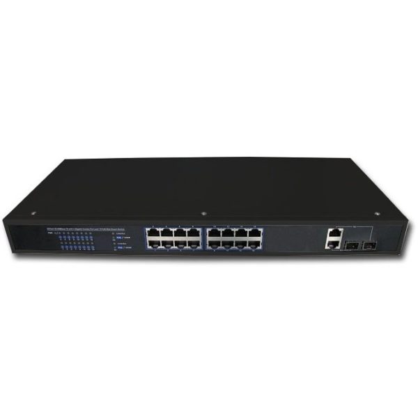 Tantos   TSn-16P18E – 18-портовый неуправляемый Passive PoE-коммутатор с 16 портами PoE 10/100Мб